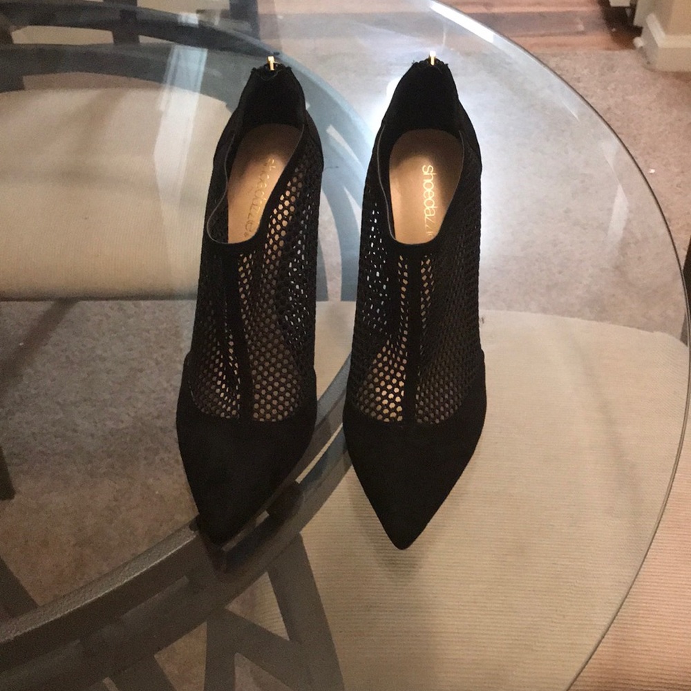 Brand New Black Netted Heels
